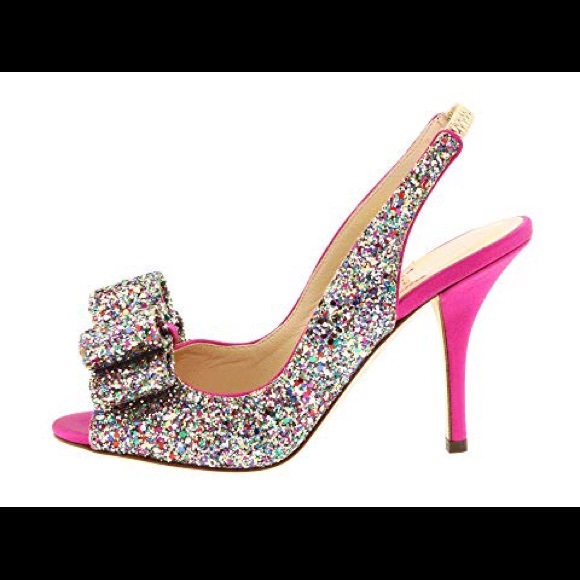 SOLD! ❤️ Kate Spade Glitter Charm Heel 6-6.5 - Picture 2 of 8